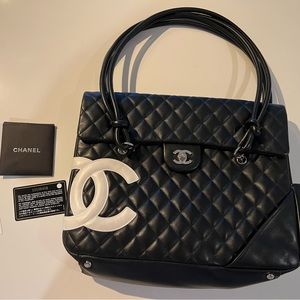 Chanel Cambon Flap Tote Quilted Leather